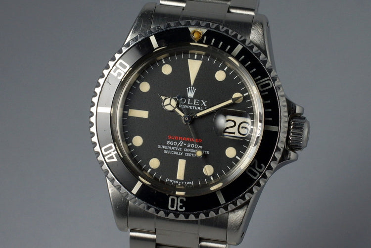 1970 Rolex Red Submariner 1680 Mark IV Dial with RSC Papers