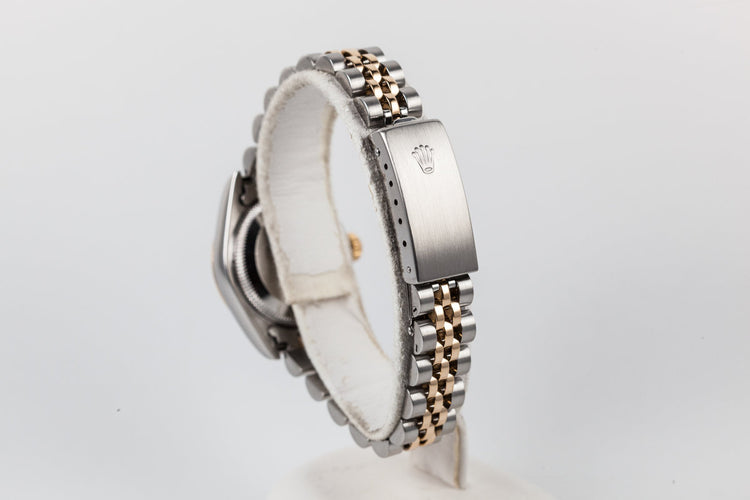 1997 Rolex Ladie Two Tone DayDate 69173 with Factory Blue Vignette Diamond Dial