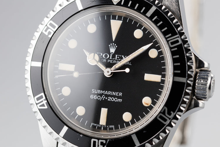 1981 Rolex Submariner 5513 with Mark 4 Maxi Dial and Box and Papers