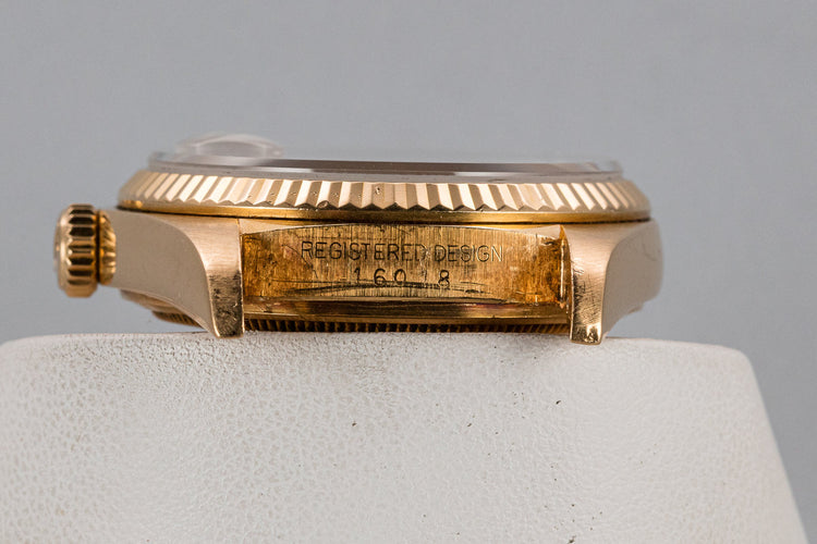 1979 Rolex 18K YG DateJust 16018 with Tigers Eye Stone Dial