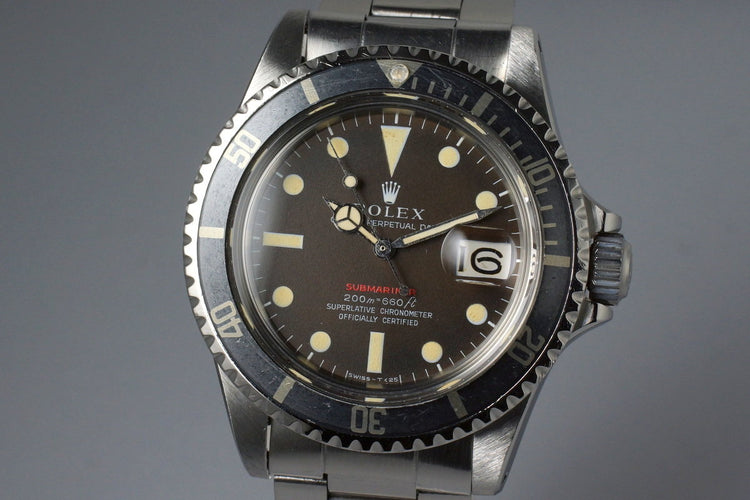 1969 Rolex Red Submariner 1680 BROWN Mark II Dial