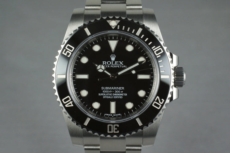 2015 Rolex Submariner 114060