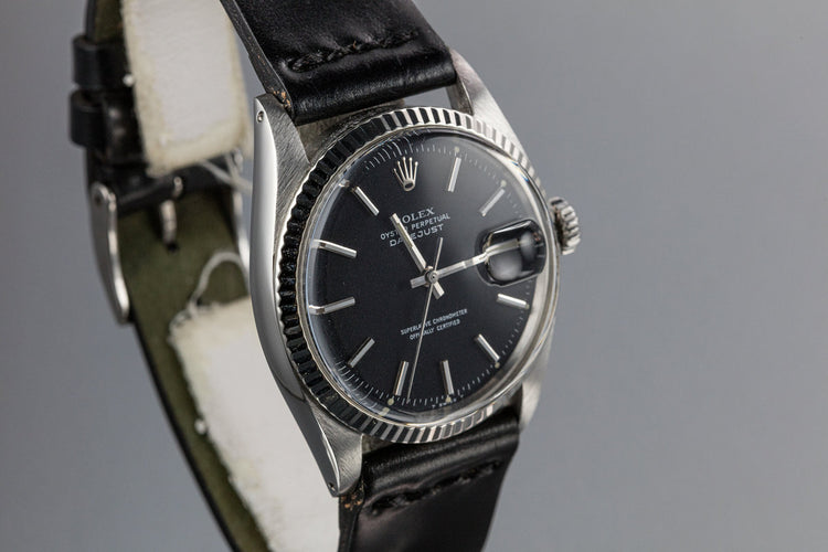 1972 Rolex DateJust 1601 Black "Confetti" dial with Papers