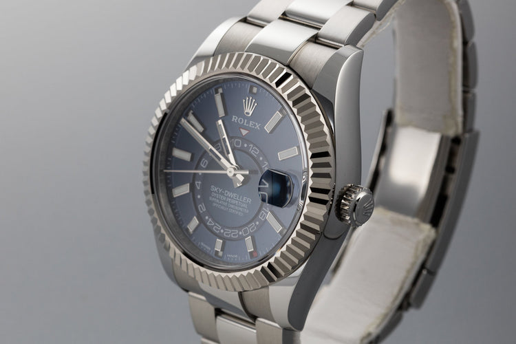 2017 Rolex Sky-Dweller 326934 Blue Dial with Box and Papers