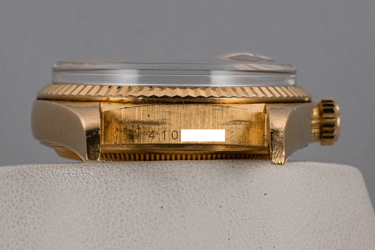 1975 Rolex 18K YG Day-Date 1803 Silver Dial