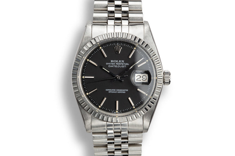 1978 Rolex DateJust 1603 Black Dial with Box and Papers