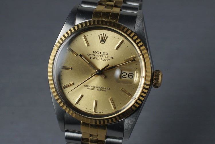 1985 Rolex Two Tone Datejust 16013