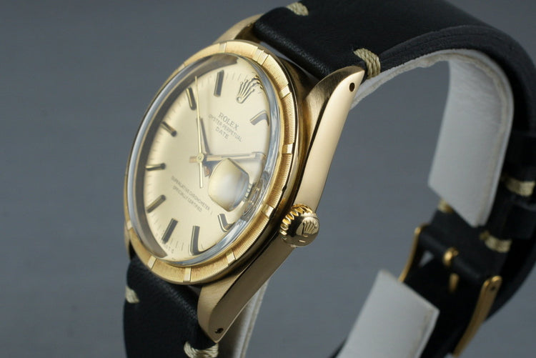 1977 Rolex 18K Date 1501 with Champagne Sigma Dial