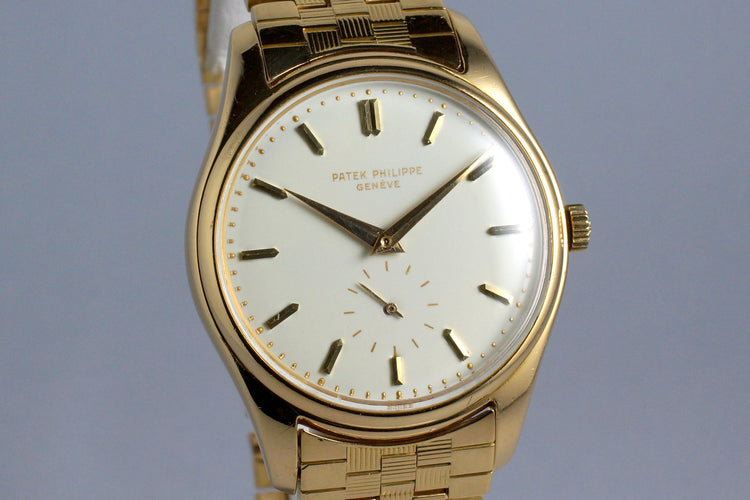 1955 YG Patek Philippe Calatrava 2526 Automatic with White Enamel Dial with Archive Papers