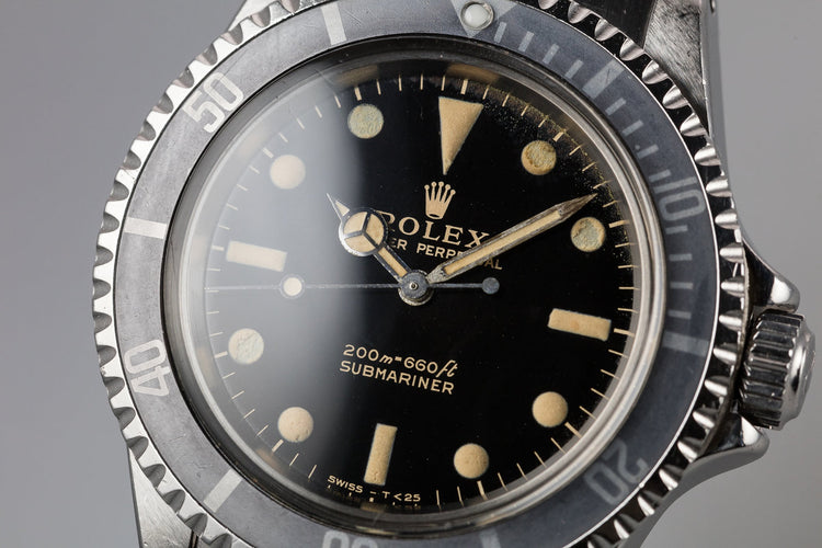1964 Rolex Submariner 5513 Gilt Dial with Service Papers