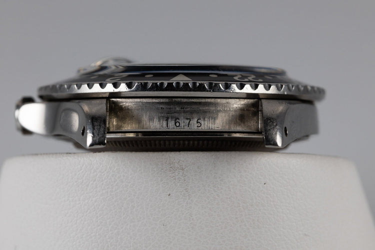 1972 Rolex GMT-Master 1675 with Fat Font Black Bezel Insert