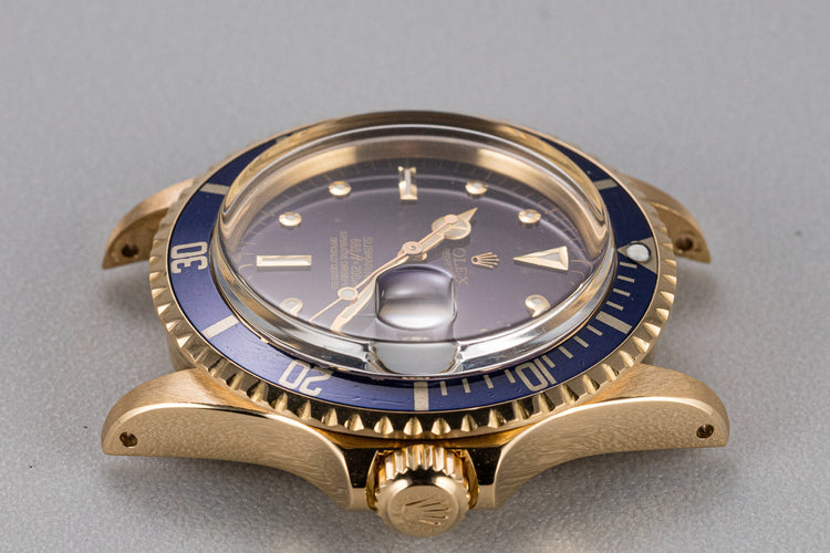 1972 Rolex 18K YG Submariner 1680 Blue Nipple Dial