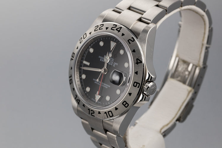 2007 Rolex Explorer II 16570 with Black Dial with Box and Papers and 3186 Movement