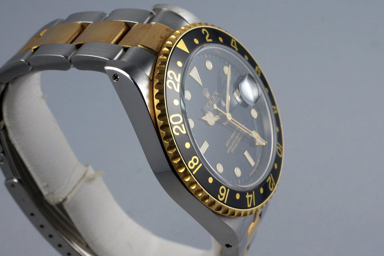 1991 Rolex Two Tone GMT II 16713 Black Dial