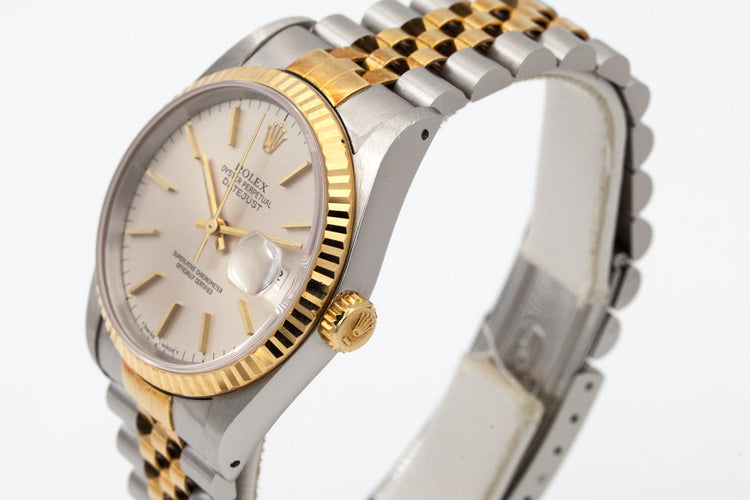 1991 Rolex Two Tone DateJust 16233 Silver Dial