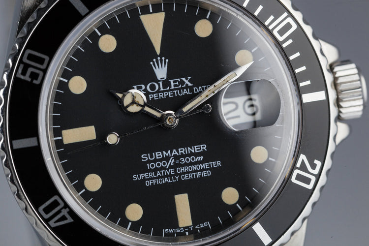 1983 Rolex Submariner 16800 Matte Dial with Box and Papers