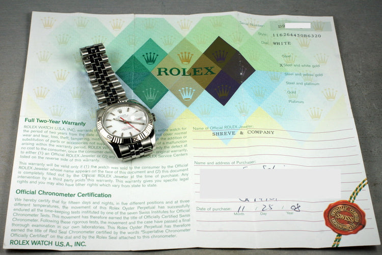 2005 Rolex DateJust 116264 Turn-O-Graph with Original Papers