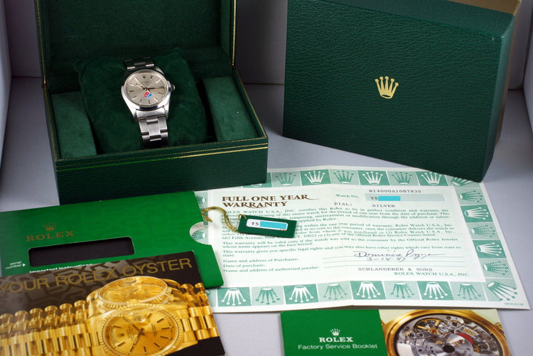 1996 Rolex Air-King 14000 Domino’s Pizza Logo Dial with Box and Papers