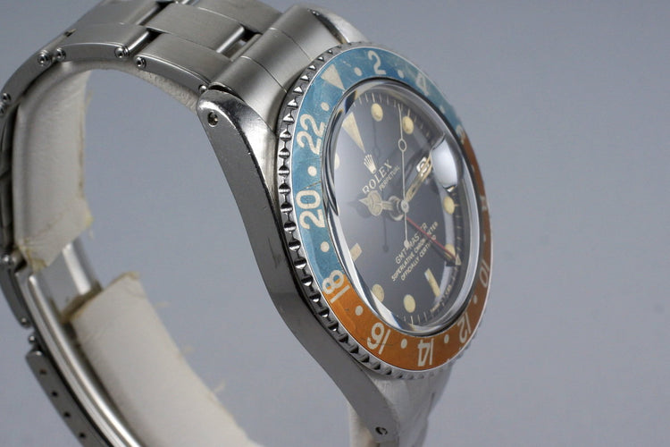 1964 Rolex GMT 1675 Glossy Gilt Dial with Box and Papers