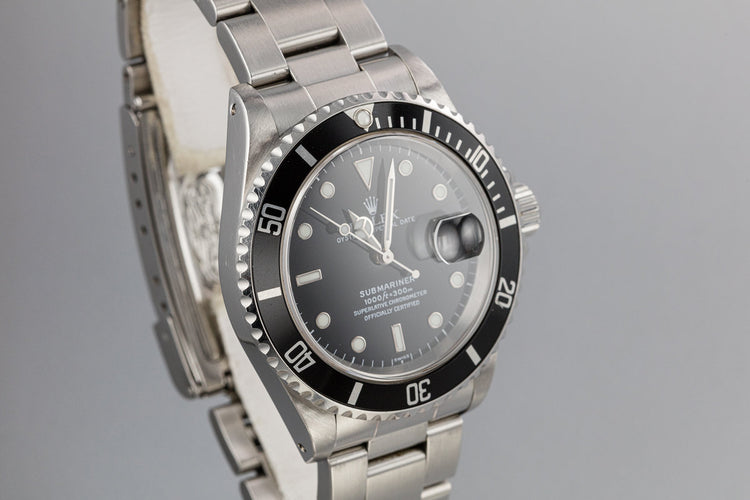 1998 Rolex Submariner 16610 SWISS Only Dial with Box and Papers
