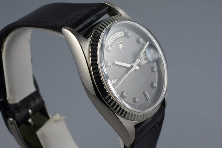 1964 Rolex WG Day-Date 1803 Factory Gray Diamond Dial