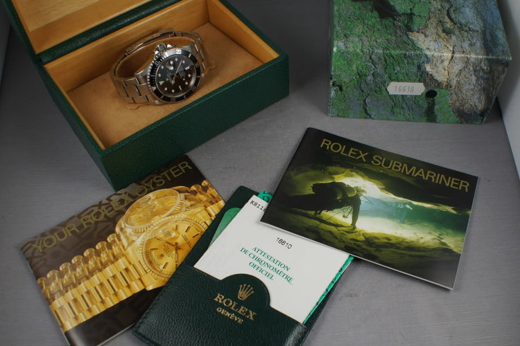 2001 Rolex Submariner 16610 with Box and Papers