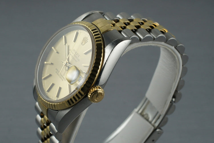1995 Rolex 18K/SS DateJust 16233