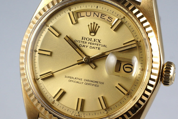 1970 Rolex YG Day-Date 1803 ‘Wide Boy’ Dial