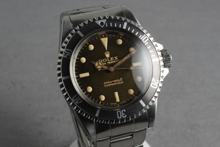 1965 Rolex Submariner 5513 with Ultra Gilt Tropical Brown Dial