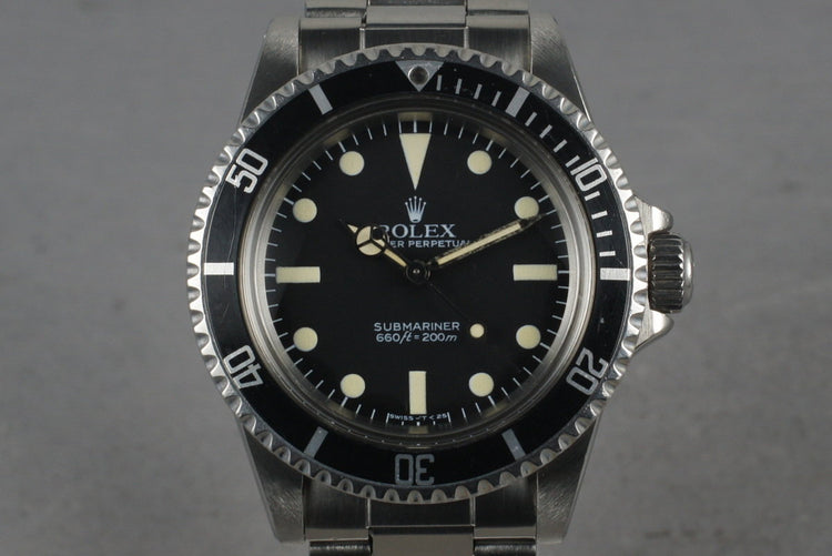 1982 Rolex Submariner 5513 with Maxi Mark V Dial with Box and Papers