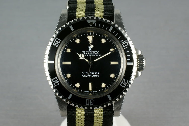 Rolex Submariner Dial 5513 WG surrounds on NATO