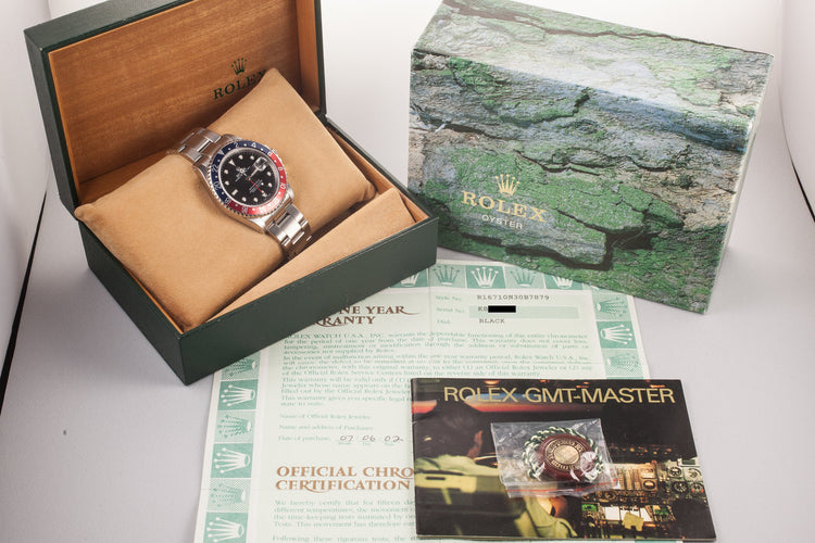 2001 Rolex GMT-Master II 16710 "Pepsi" with Box and Papers