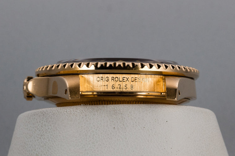 1984 Rolex 18K YG GMT-Master 16758 with Root Beer Nipple Dial