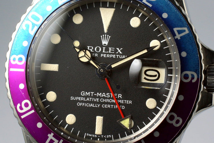 1968 Rolex GMT 1675 Mark I Dial with Fuchsia Insert