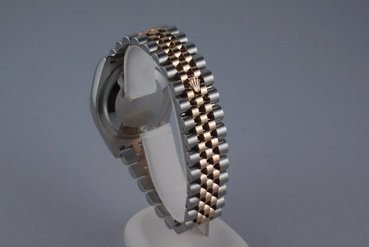 2015 Rolex Two Tone Rose Gold DateJust 116231 Factory White Diamond Dial with Box and Papers