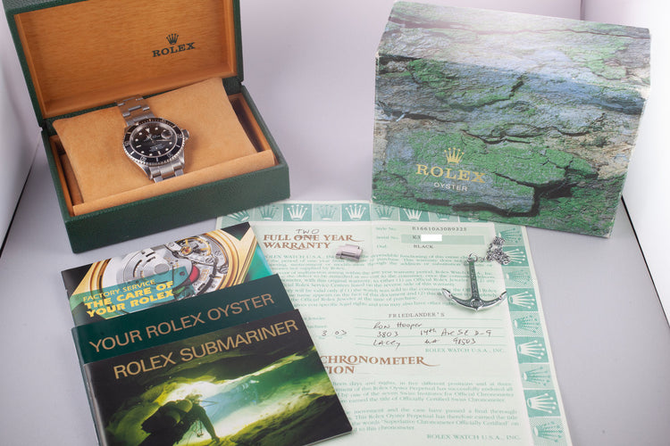 2001 Rolex Submariner 16610 with Box and Papers