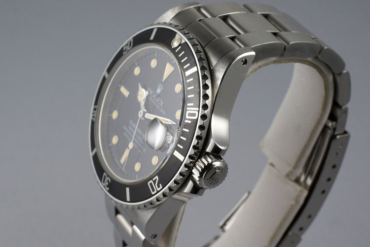 1986 Rolex Submariner 16800 with Box and Papers