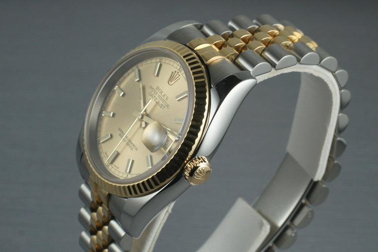 2003 Rolex Two Tone DateJust 116233 with Box and Papers