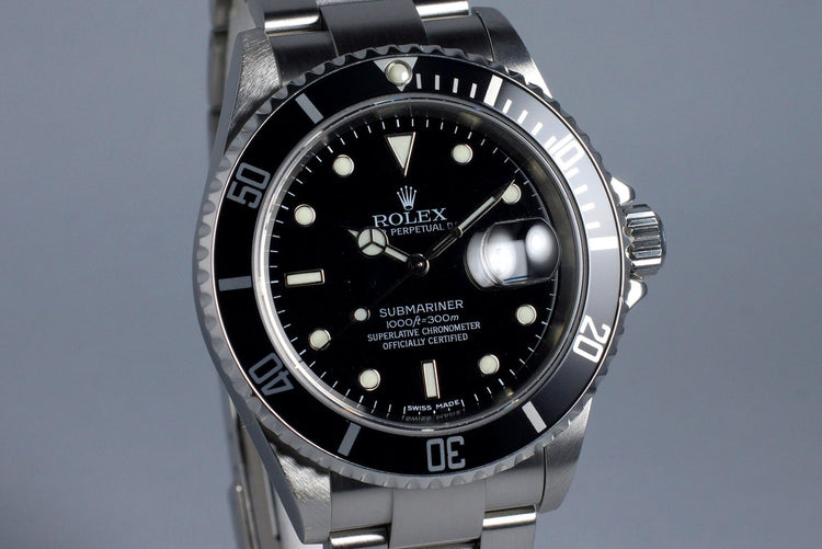 2006 Rolex Submariner 16610 with Box and Papers