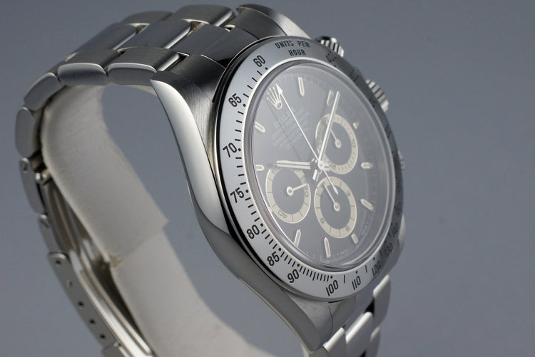 1997 Rolex SS Zenith Daytona 16520 Black Dial with RSC Papers
