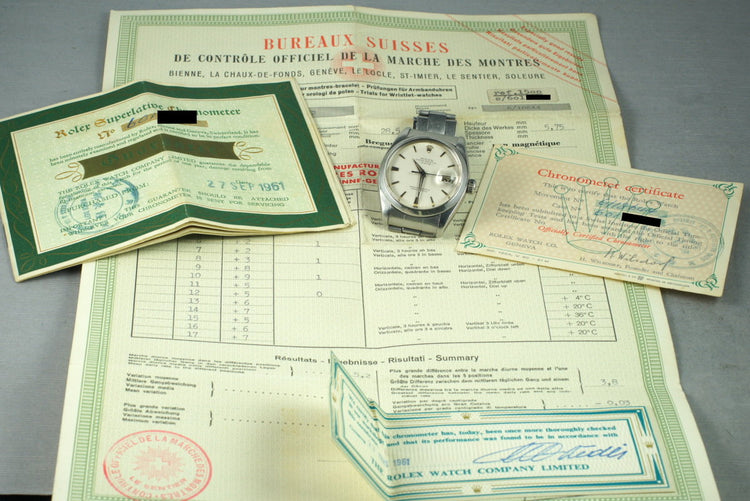 1960 Rolex Date 1500 with Papers