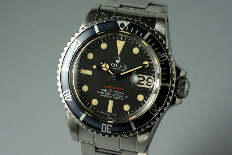 1971 Rolex Red Submariner 1680 Mark V Dial
