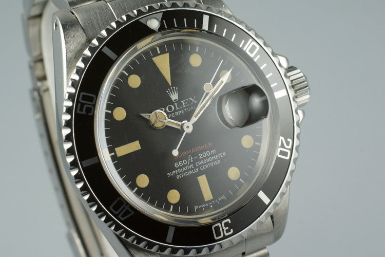 1969 Rolex Red Submariner 1680 Mark V Dial