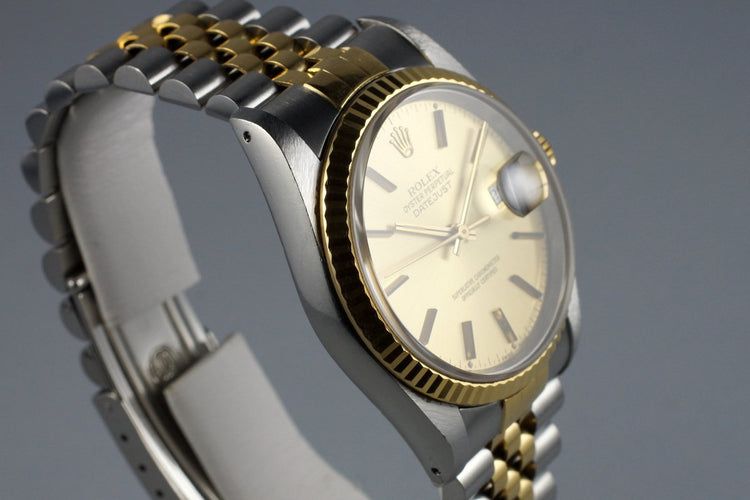 1991 Rolex Two Tone DateJust 16233 Champagne Dial