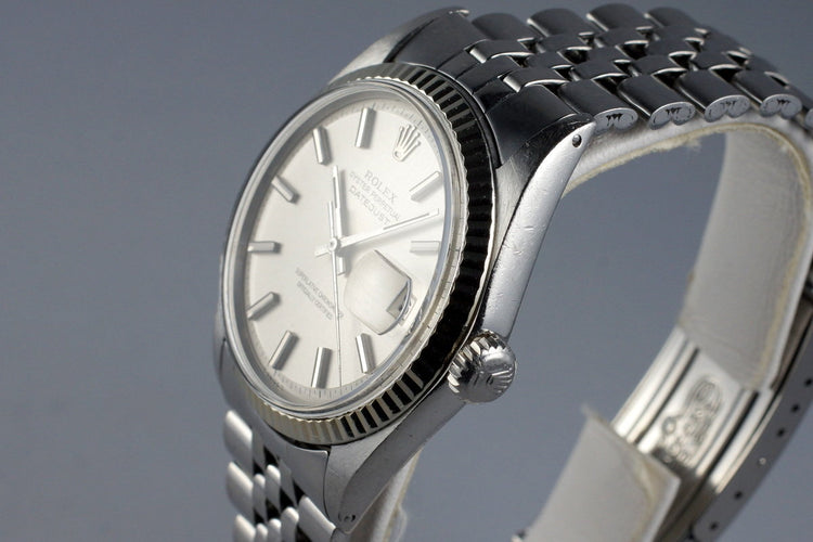 1972 Rolex Datejust 1601 Silver Non-Luminous Dial