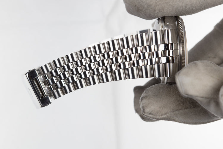 1990 Rolex DateJust 16234G with "Spidering" Blue Vignette Diamond Dial