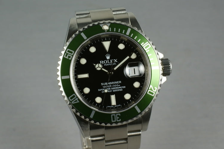 Rolex Green Submariner 16610LV Box and Papers