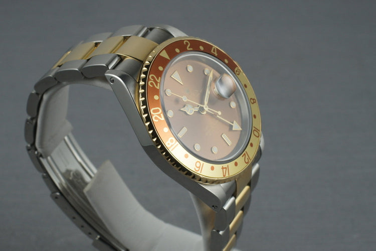 2002 Rolex Two Tone GMT Master II 16713 Root Beer