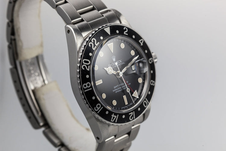 1984 Rolex GMT-Master 16750 Black Bezel with Box and Papers