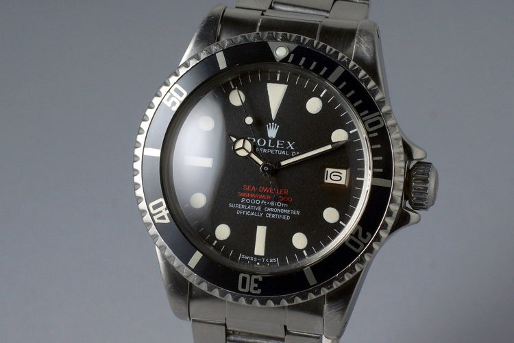 1967 Rolex Double Red Sea Dweller 1665 with Thin Case Mark II Brown Dial